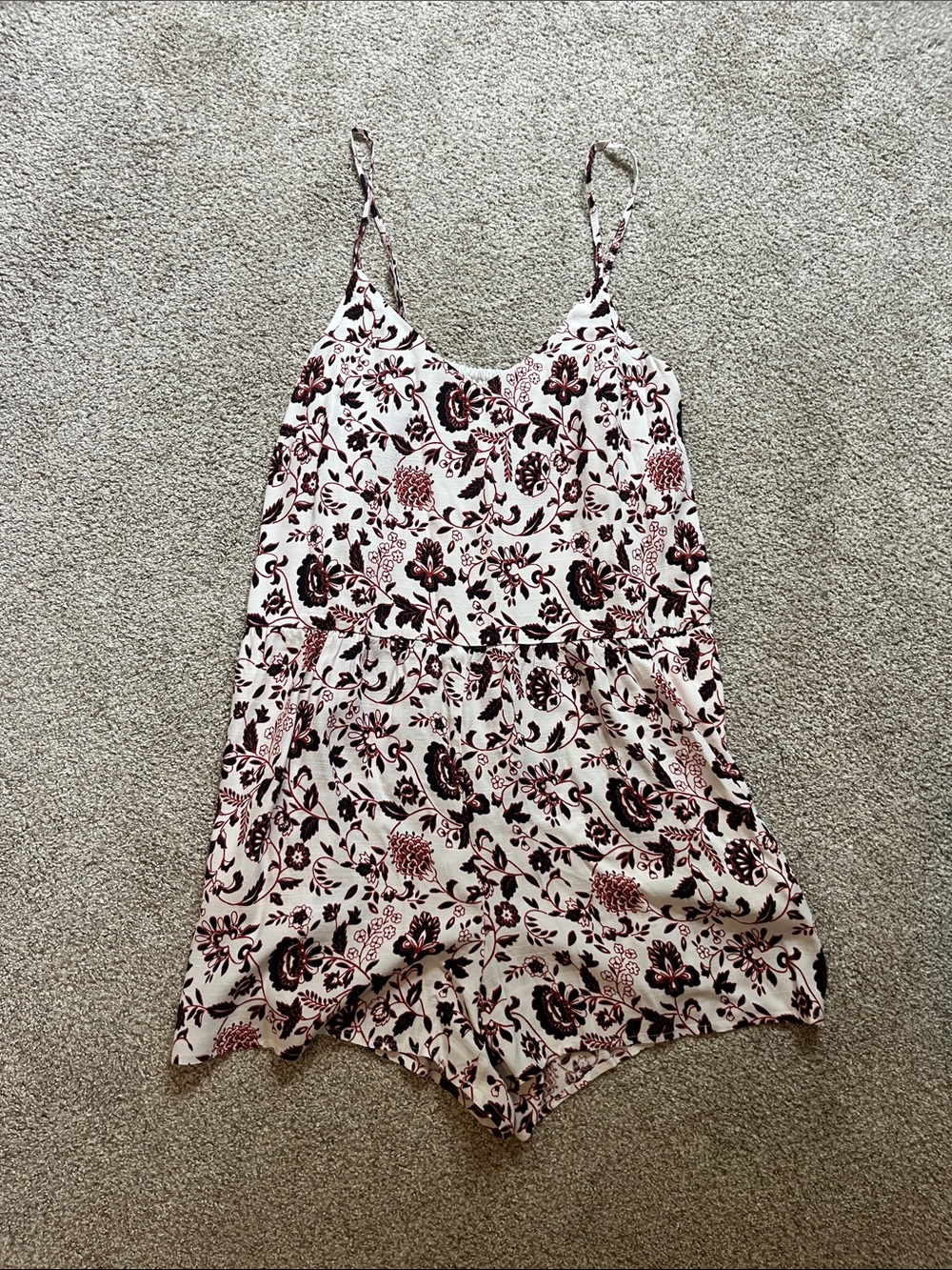 LOFT Pink Floral Cami Romper